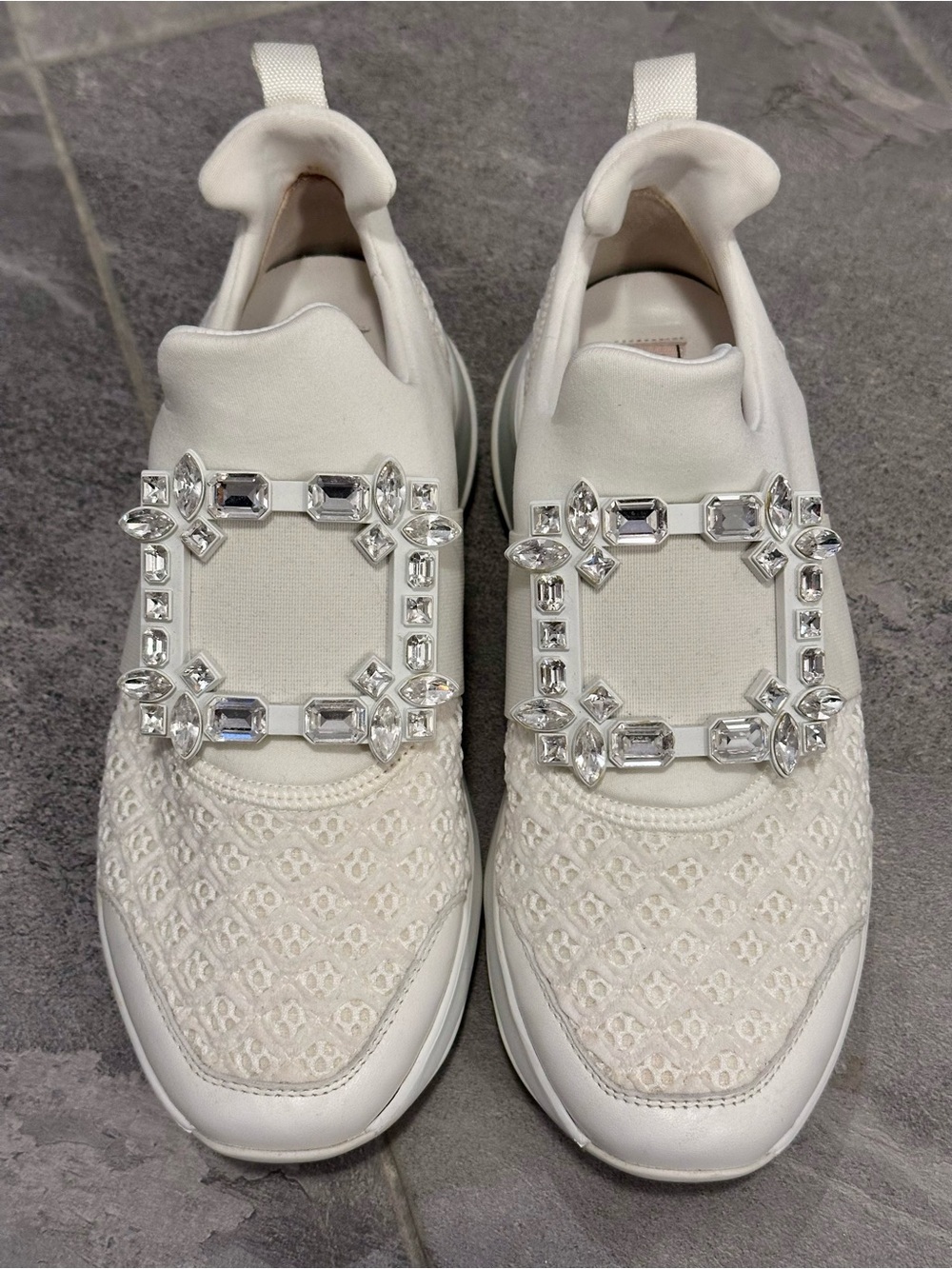 Authentic Roger Vivier Viv' Run Buckle Sneakers